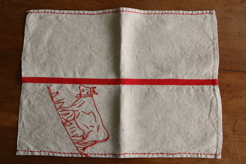 ブータン 手刺繍 シルク ランチョンマット ヴィンテージ アンティーク 古布