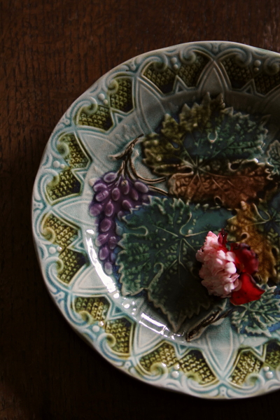 アンティークバルボティーヌプレート フランス 小鳥 【Antiques