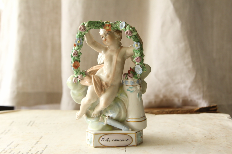 アンティークドレスデン フィギュリン carl thieme saxony 天使