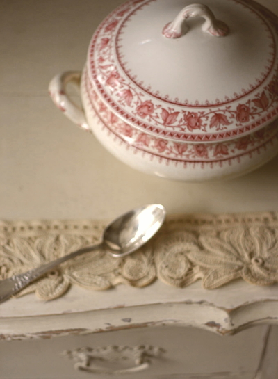 アンティークレードル イギリス ブルー&ホワイト ヴィクトリアン