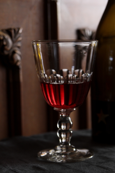 アンティークワイングラス　カットガラス　フランス