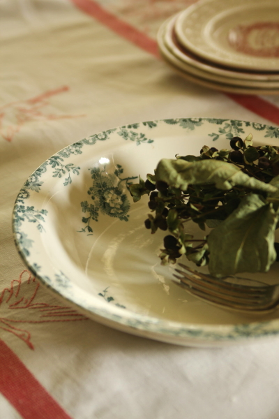 アンティークボウル フランス 鳥 GIEN 【Antiques Truffle 京都