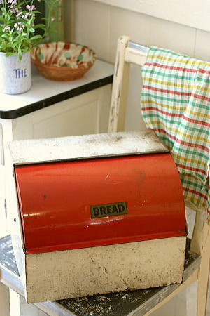 アンティーク ロールアップブレッドケース イギリス ＊ 1950〜'60年代