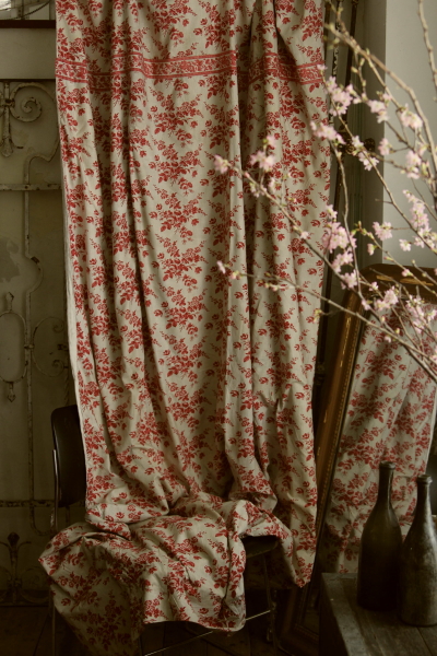 アンティークカーテン フランス ジャガード織り バラ 【Antiques