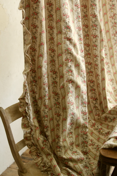 アンティークカーテン フランス ジャガード織り バラ 【Antiques