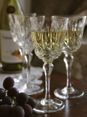 アンティーククリスタルワイングラス　イギリス　ホックグラス　ハンドカット　RICHARDSON