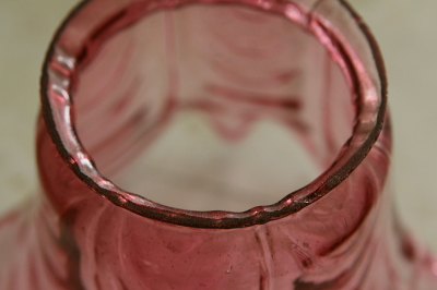 アンティークランプシェード　イギリス　クランベリーガラス