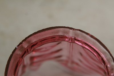 アンティークランプシェード　イギリス　クランベリーガラス
