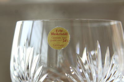 アンティークツヴィーゼル ドイツ ハンドカットクリスタルガラス