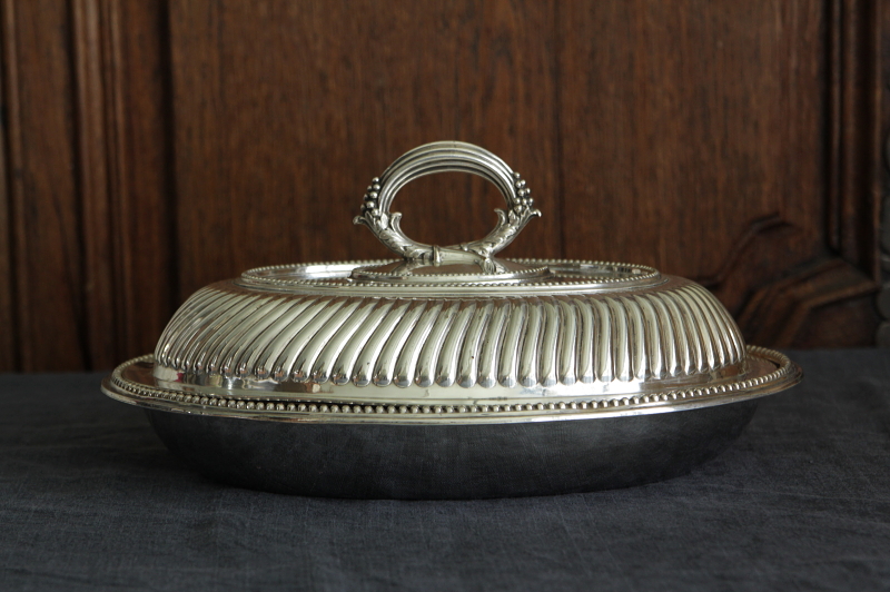 アンティークシルバーアントレディッシュ entree dish
