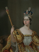 アンティークプリント　イギリス　ヴィクトリア女王