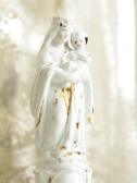アンティークフィギュリン　フランス　聖母子像　マリア像