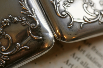 アンティークシルバーシガレットケース フランス 【Antiques