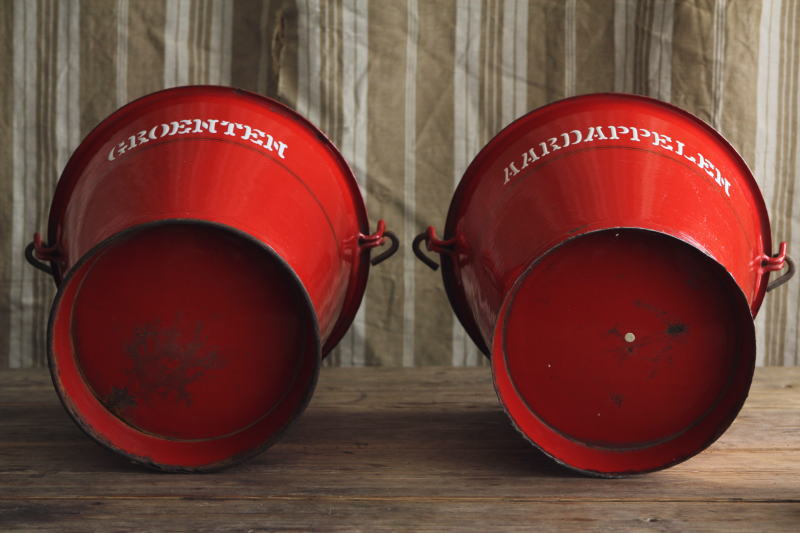 琺瑯 大きめ バケツ 昭和レトロ アンティーク 琺瑯 大きめ バケツ 昭和レトロ アンティーク