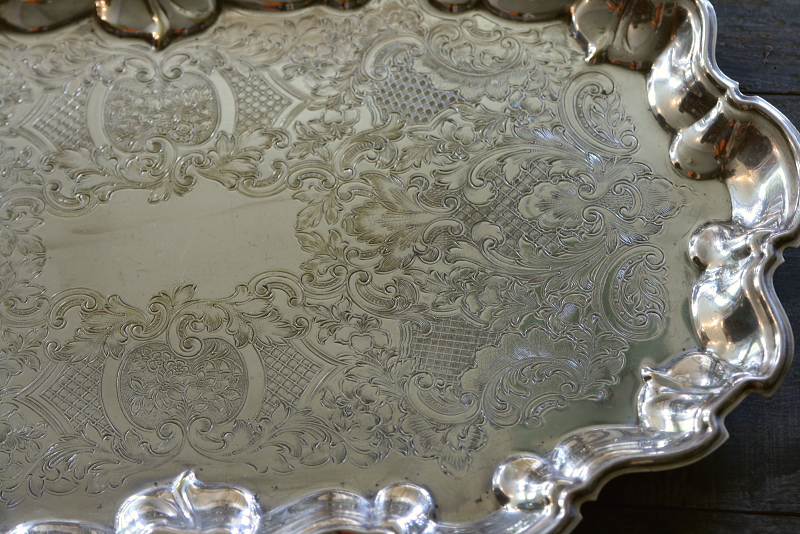 アンティークシルバートレイ イギリス 【Antiques Truffle 京都