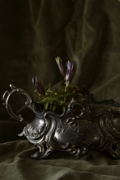 ジャルディニエール　アンティーク 希少 ミラートレイ付 37cm フランス製 アンティーク 大型