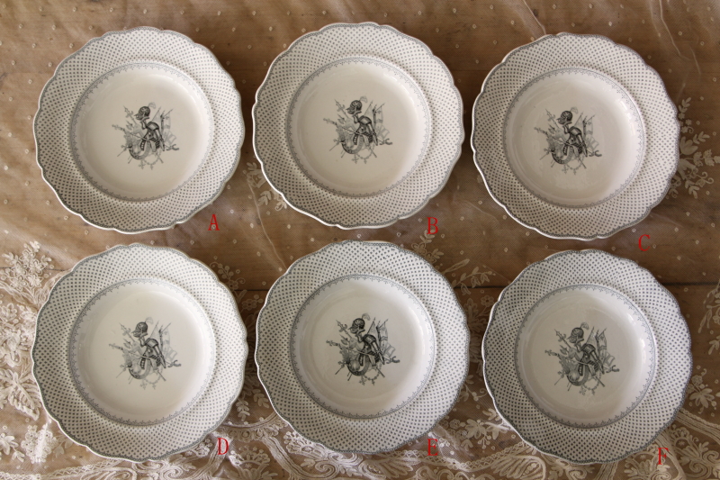 アンティーク紋章皿　RIDGWAY, MORLEY, WEAR & CO.　イギリス　スープ皿