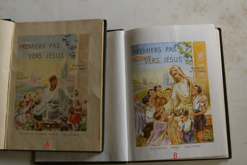 アンティーク聖書　フランス　古書　児童書 クリスチャン