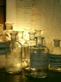 アンティーク実験器具　イギリス　ガラス壜　薬品壜　chemist bottle