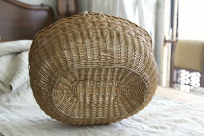 アンティークバスケット イギリス 籐買い物カゴ 【Antiques