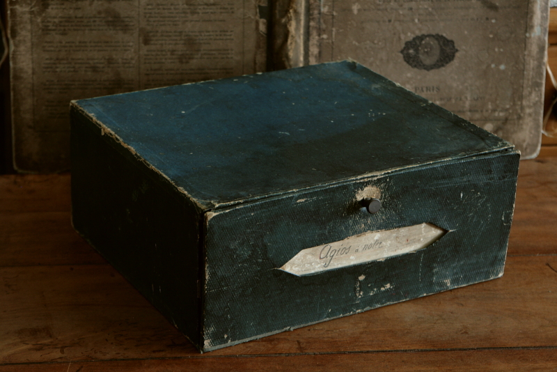 アンティーク紙箱 書類箱 ドキュメントボックス フランス 【Antiques 