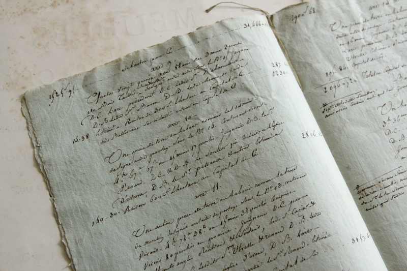 アンティーク古文書 紙もの フランス カリグラフィー 【Antiques