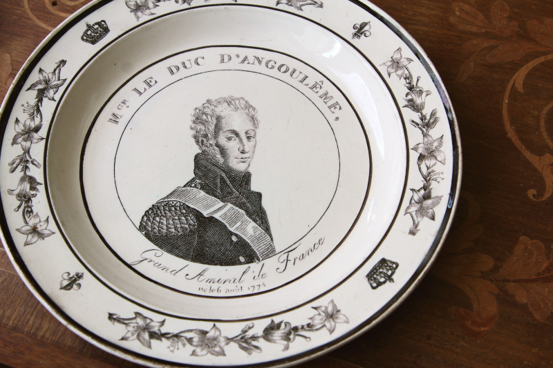 アンティーク肖像画皿プレート フランス ショワジールロワ