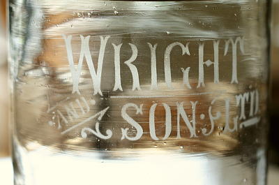 アンティーク WRIGHT & SON ビスケットジャー 販促品