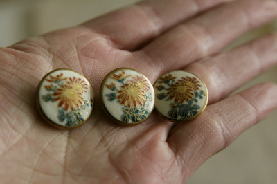 アンティーク薩摩ボタン さつま イギリス 和骨董 【Antiques
