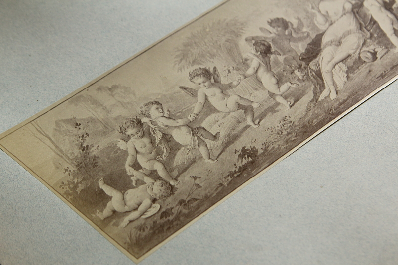アンティークプリントプレート　挿絵画家　L.Penet　天使　妖精　フランス
