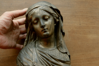 アンティークマリア像 カトリックグッズ キリスト教 【Antiques