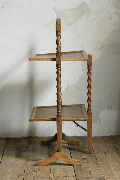 レア♡ アンティーク　オーク材　ケーキスタンド　ツイスト　イギリス レア♡ アンティーク オーク材 ケーキスタンド ツイスト イギリス レア