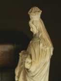 アンティーク聖像　石膏　聖母子像　マリア像　フランス