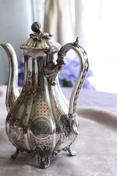 アンティークシルバーコーヒーポット イギリス JAMES DIXON & SONS