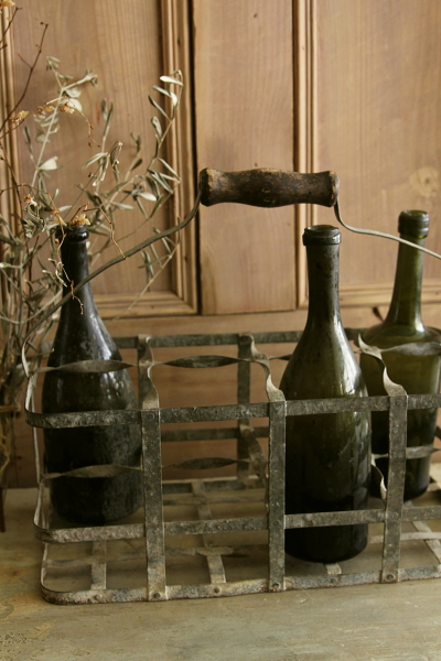 アンティークボトルキャリー　フランス　ワイン