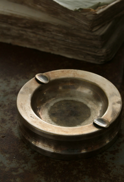 アンティークシルバーアッシュトレイ フランス 灰皿 【Antiques