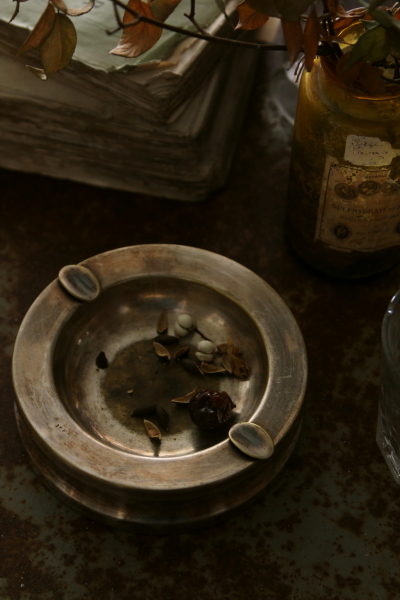 アンティークシルバーアッシュトレイ フランス 灰皿 【Antiques