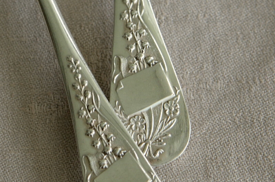 アンティークシルバーカトラリー ercuisエルキューイ すずらん ティー