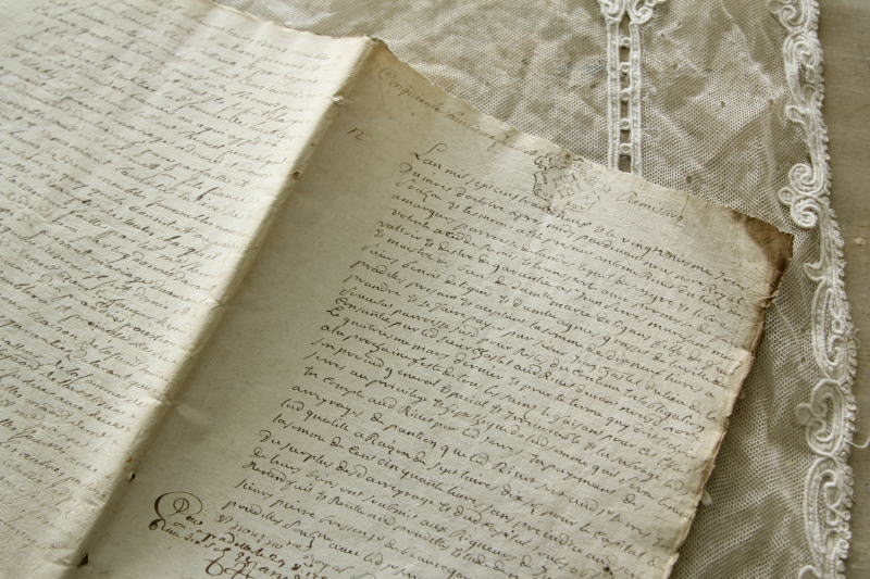 アンティーク 紙モノ フランス 18世紀 書類 【Antiques Truffle