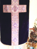 アンティークファブリック　祭服　カトリック　フランス
