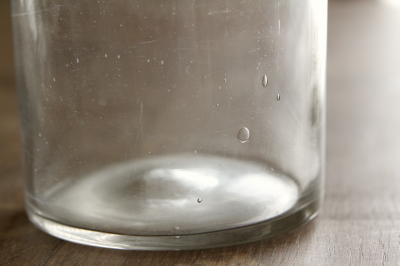 アンティークガラスボトル フランス 吹きガラス 花器 ブロカント