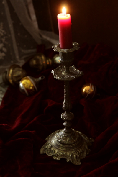 アンティークガラスキャンドルスタンド キャンドルスティック