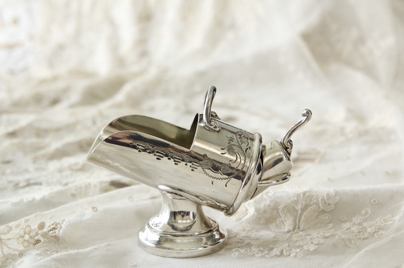 アンティークシルバーシュガーポット シュガースカットル