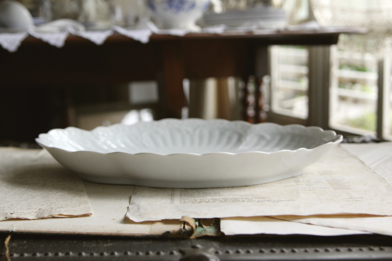 アンティークリモージュ　白磁大皿　フランス　limoges