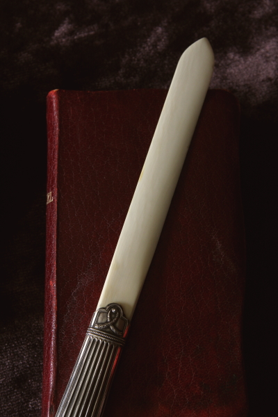 アンティークペーパーナイフ 象牙 シルバーハンドル ドイツ 20181220