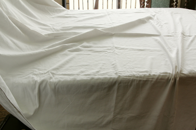 アンティークリネンシーツ ベッドリネン フランス モノグラム