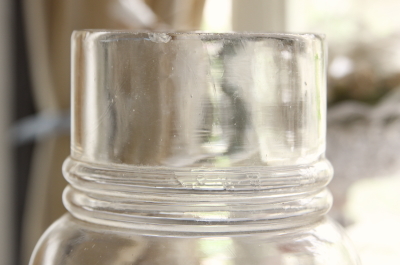 アンティークガラス瓶　ガラス花器　フランス