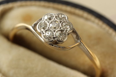 アンティークダイヤモンドリング イギリス アンティークヴィンテージウェディングジュエリー エンゲージ婚約指輪 20170829