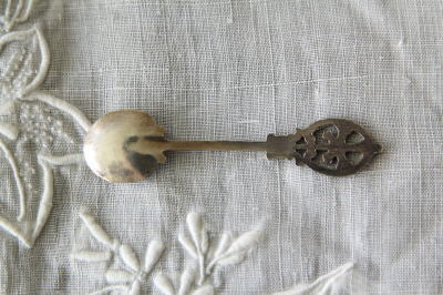 アンティークシルバーソルトディッシュ ソルトスプーン フランス