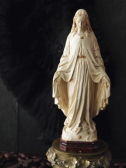 アンティークマリア像無原罪の御宿り　石膏　聖像　フランス
